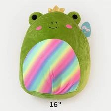 Squishmallows Prince Frog Rainbow Belly 16" Plush 1 Pack New