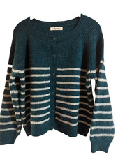 PROMOD  gilet oversize vert et gris taille M ou 38 / 40