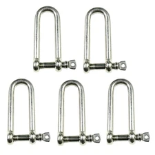 316 Stainless Steel Long D-Shackle Marine Grade Choose Size and Pack Quantity...