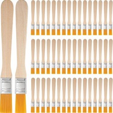 Flachpinsel Set, 50 St&uuml;ck, Lackpinsel, Lasurpinsel, Kunstpinsel, Holzgriff