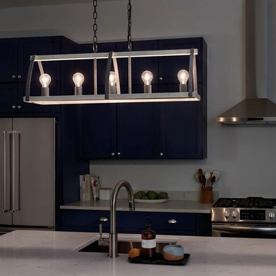 Gartin Chandelier| 1-Tier 5-Light Size:8.06'' W x 12.5'' H x 36'' L