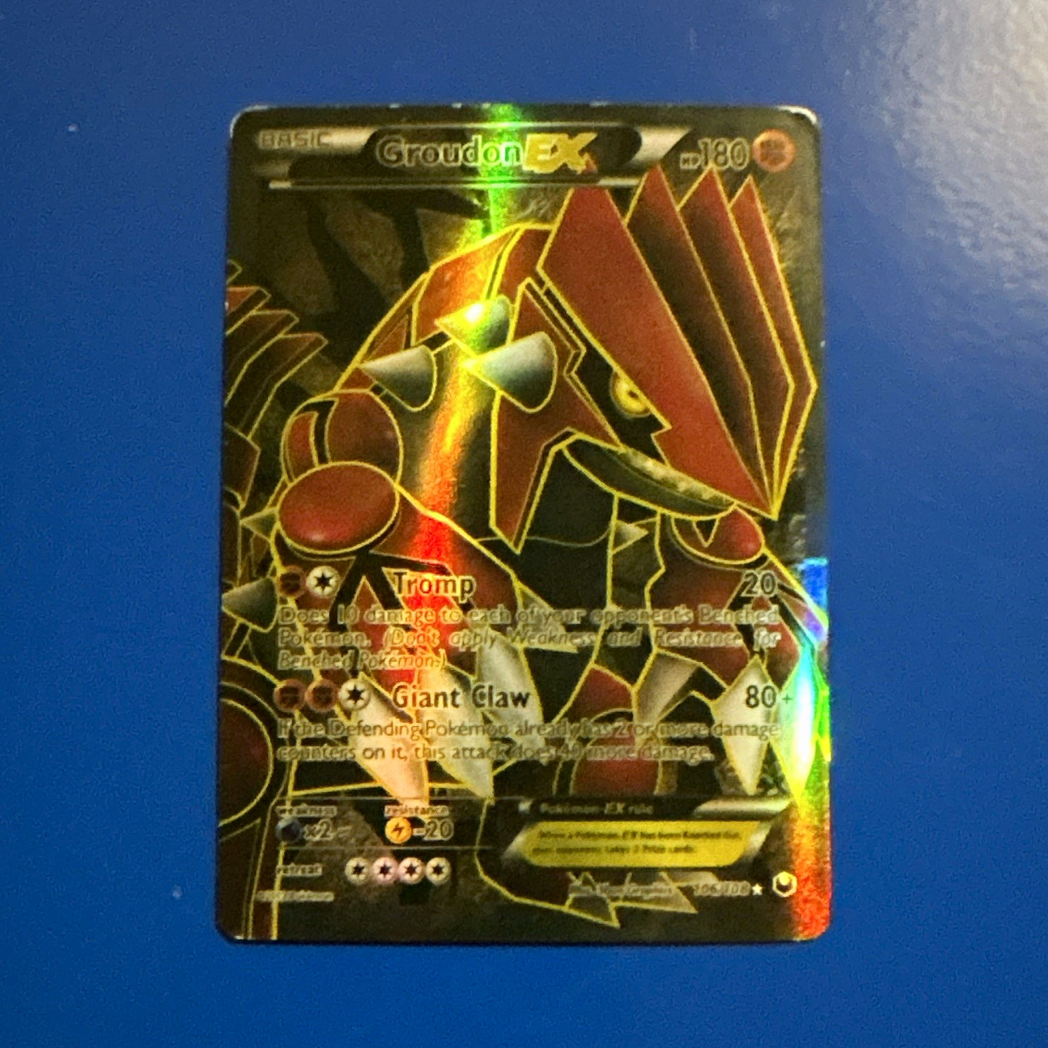 Groudon EX 106/108 Dark Explorers Holo Ultra Rare Pokémon TCG Card