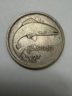 1928 Ireland Florin Irish Coin First Year Silver