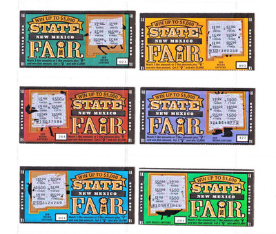 New Mexico, State Fair Theme - Scratched Lottery Tickets - no cash value