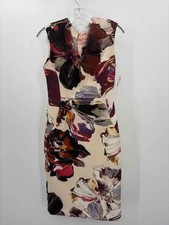 Pre-Owned Calvin Klein Ivory Size 4 Knee Length Sleeveless Dress