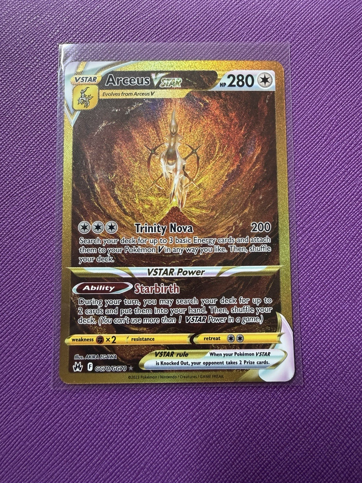 Pokemon TCG Arceus VSTAR GG70/GG70 Crown Zenith Galarian Gallery Rare