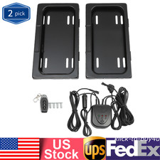 2pcs Rear License Plate Frames Universal License Plate Tag Holder Usa