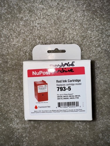 NuPost pour Pitney Bowes 793-5 Compteur d'affranchissement Compatible Encre Rouge 793-5 NEUF - Photo 2/2