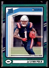 2024 Panini Donruss Green Press Proof JaLynn Polk Patriots 373 Rated Rookie