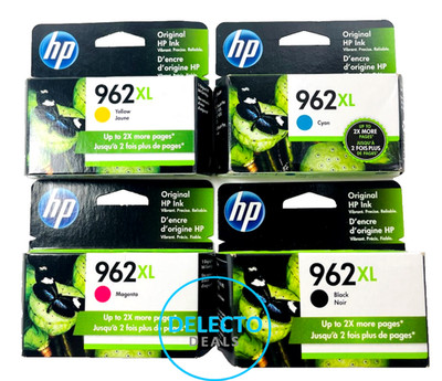 GENUINE 4-PACK HP 962XL BLACK & COLOR INK OFFICEJET PRO 9010 9015 SEALED BOXES