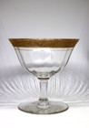 Tiffin-Franciscan Minton Sherbet Glass Optic Gold Encrusted UV reactive — photo 1