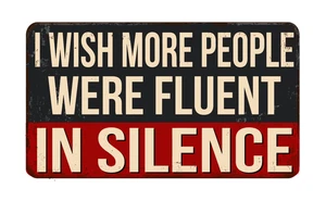 Silence Caution Funny Warning Danger Sign Self Adhesive Vinyl Sticker