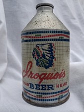 Iroquois INDIAN HEAD BEER cone top beer can 
