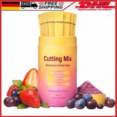 Cutting Drink Mix - Berberine+Yerba Mate, Boost Metabolism Gut Health Supplement