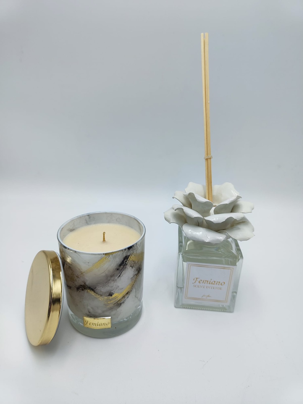 Set Regalo Paradi Profumatore 100ml e Candela | Bomboniera Elegante
