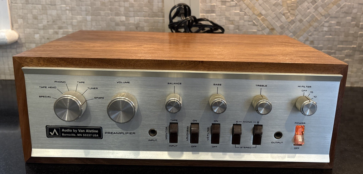 Van Alston DYNACO PAT-4A Pre Amplifier Wood Case perfect working