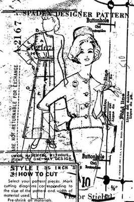 Stampers Anonymous Tim Holtz Cling Rubber Stamp Vogue COM008