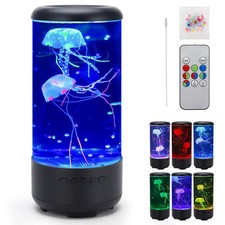 Jellyfish Lamp, 18LED 7-Color Changing Light with 5 Levels Brightness Jellyfi...