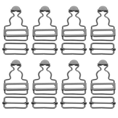 For overall, 8 sets of metal buckles for replacement straps 28mm, black