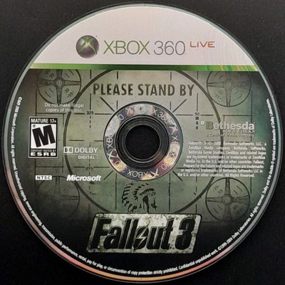 Fallout 3 - Xbox 360   Disc Only   Resurfaced/Tested