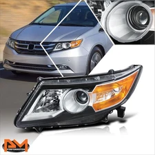 For 14-17 Honda Odyssey Factory Style Driver Side Projector Headlight Lamp Black