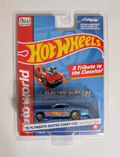 Auto World HO Slot Car Hot Wheels 1970 Plymouth Duster Funny Car Blue