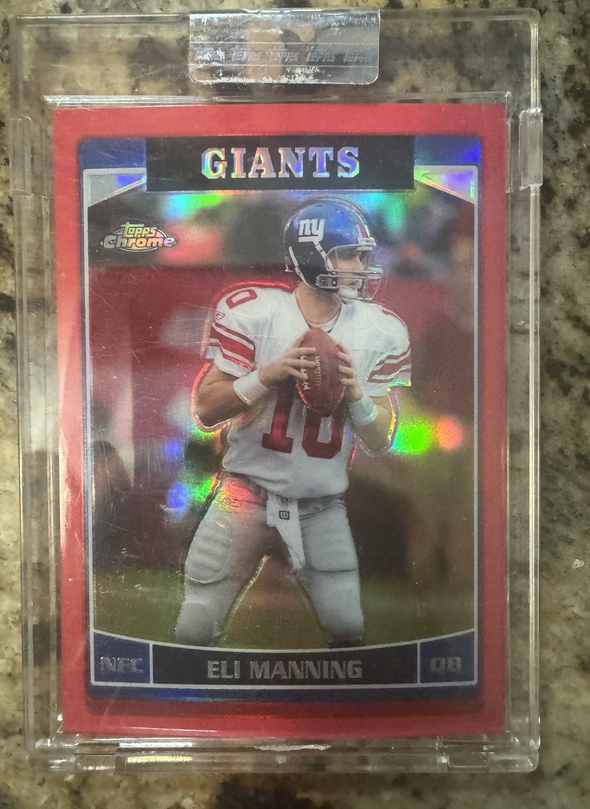 2006 Topps Chrome Eli Manning Red Refractor /259 Uncirculated New York Giants