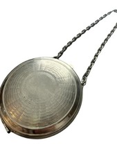 Vintage Silver Tone Art Deco Powder Coin Purse
