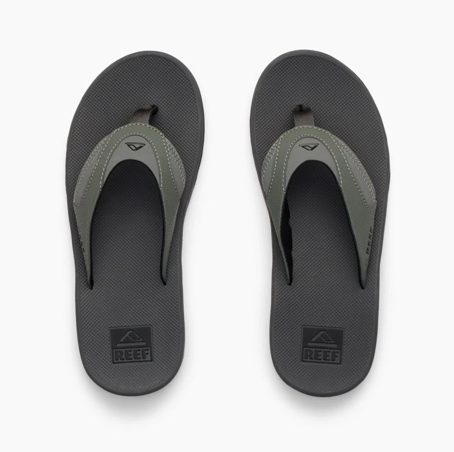 Reef Fanning Men's Flip Flops Grey/Black NEW