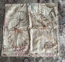 Pottery Barn Seashell Coral Nautical Coastal Pillow Sham 20" x 20"