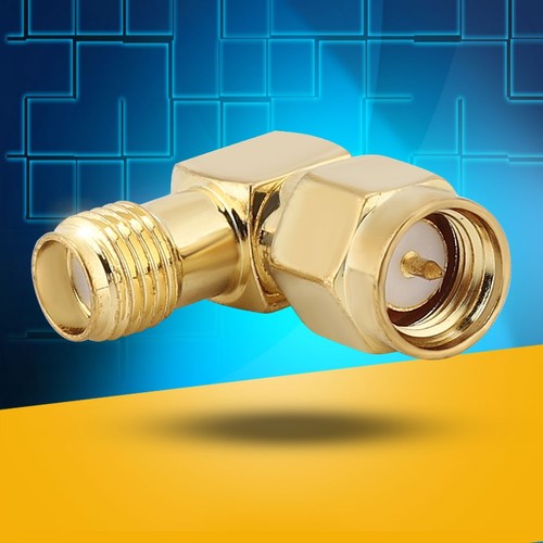 5Pcs Sma Male To Sma Female Right Angle 50 Ohm Connector For Dab Antenna Ada HLF - Zdjęcie 7 z 7