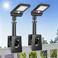 2Pack Clip On Solar Lights Outdoor, Solar Motion Sensor Light, Solar Fence Light