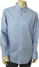 Port Authority Men s Blue Button Down Dress Shirt Soft Cotton Long Sleeve Size L