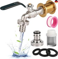 Kugelauslaufhahn 1/2 Zoll Kugel-Auslaufventil Messing Wasserhahn Regentonne