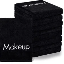 20 Pack Makeup Towels Black Makeup Washcloths for Face Microfiber Remover Clo...