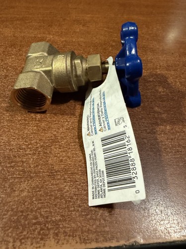 Everbilt Brass Gate Valve Brass 1/2" x 1/2" FIP x FIP 100-403EB