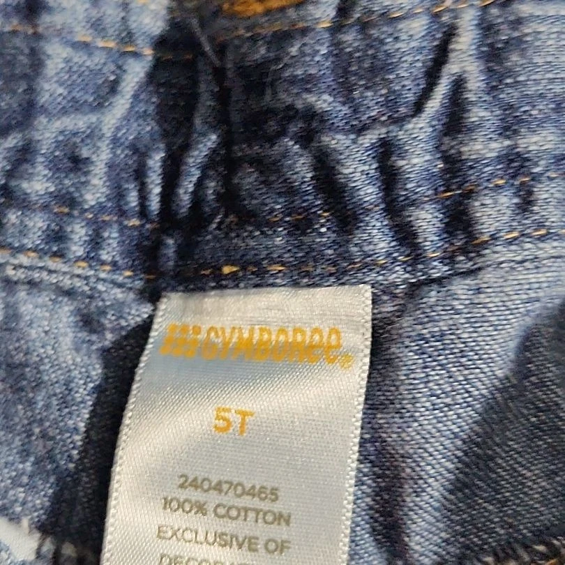 Jeans Gymboree 5T Azul Denim Calce Recto Bordado Cupcakes Costuras Arco Iris Foto 4 de 4