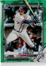 2021 Bowman Draft Sapphire Edition #BDC-70 Cal Conley Green #/50