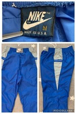 VTG Nike Pants Nylon Medium Track Basketball 1980s USA Blue Tag OG
