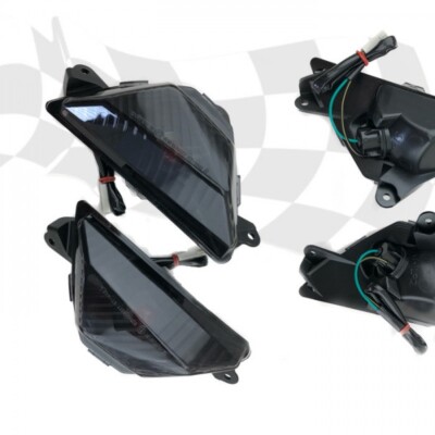 Black Front Turn Signals Smoked For Kawasaki ER 6 F From