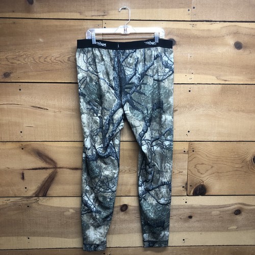 Sitka Base Layer Mothwing Thermal Hunting Pants Mens Size 2XL Camo Elastic Waist - Picture 7 of 10