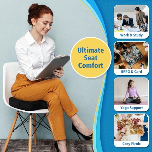 Gel Memory Foam Seat Cushion Chair Car Seat Pad f Long Sitting Pressure Relief - Picture 4 of 9