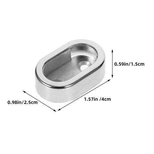 4Pcs Closet Pole Socket Flange Holder Rod End Supports for Wardrobe Curtain Rod - Picture 11 of 12