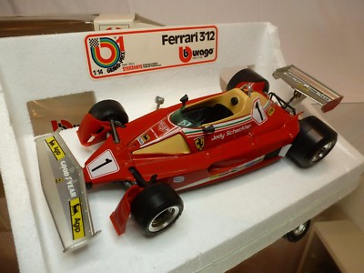 Maquette Burago 1/14 Ferrari 312 T2 D'occasion, F1 De Jody Scheckter, Livrée Agip, Rouge