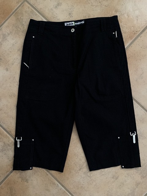 JAMIE SADOCK Women's Black Sz 4 Bermuda Long Golf Shorts Zipper Pockets | eBay