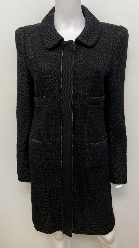 GEORGES RECH Synonyme Paris [sz 46 / 14] black  wool blend coat jacket