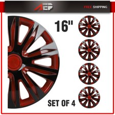 16 Inch Set Of 4 Universal Snap On Full Hub Caps Wheel Covers Fit R16 Tire Rim 16 Inch Set Of 4 Universal Snap On Full Hub Caps Wheel Covers Fit R16 Tire Rim