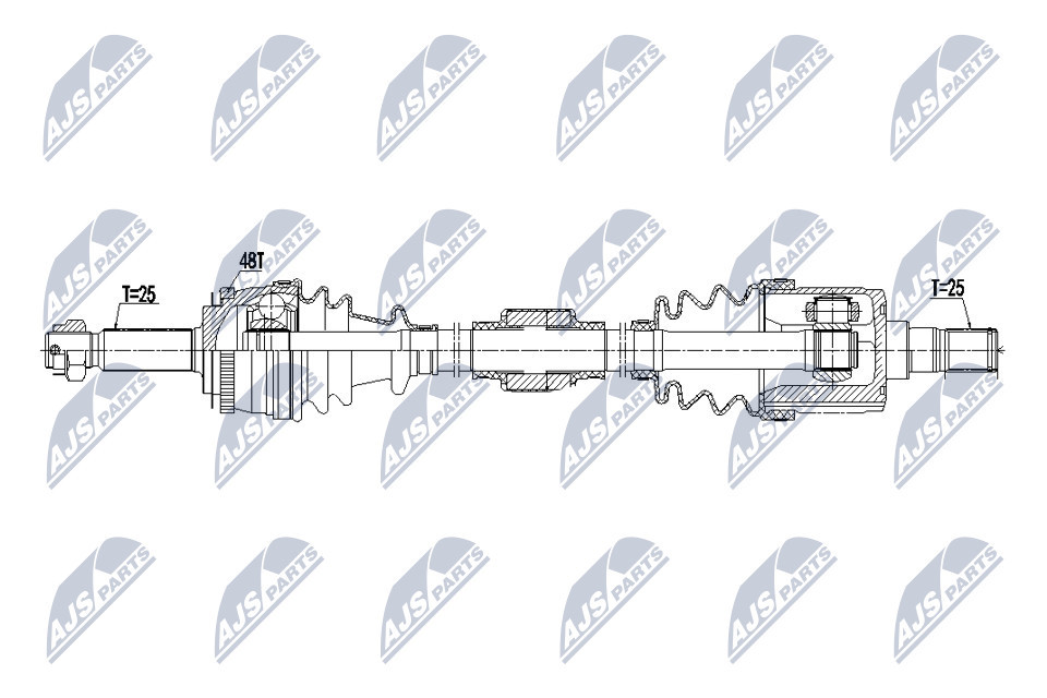 DRIVE SHAFT NPW-HY-523 FOR HYUNDAI G4EE 1.4L G4EA 1.3L G4ED 1.6L 4cyl TB - Image 7