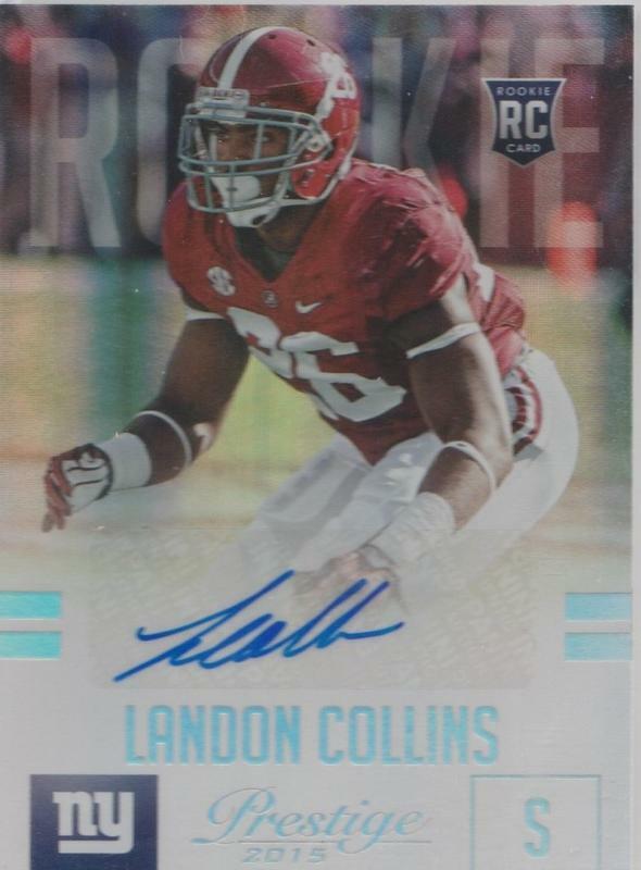Landon Collins Panini Prestige #260 Autograph