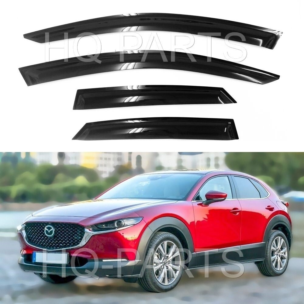 For 20-23 Mazda CX-30 Smoke Tint Window Visor Sun Wind Rain Guard